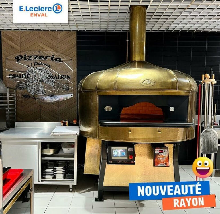 La performance du four à pizza à sole rotative, Gaz Seul, habillage Ottoné ø120 D&rsquo;Esposito Forni chez E. Leclerc à Enval